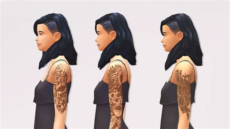 Bratfish “ Maxis Matchish Floral Tattoos I Wanted To Have Some