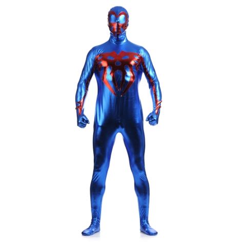 Blue Shiny Spiderman Halloween Costume 3799 Superhero Costumes