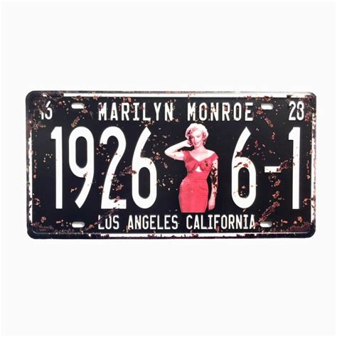 Detail Marilyn Monroe License Plate Koleksi Nomer 10