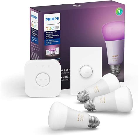 Philips Hue White And Color Led Smart Button Starter Kit 3 A19 Smart