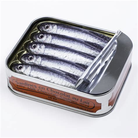French Milk Chocolate Sardines In Tin 265 Ounce