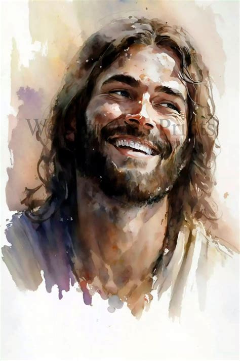 Jesus Laughing Jesus Art Come Follow Me Christ Lds Etsy