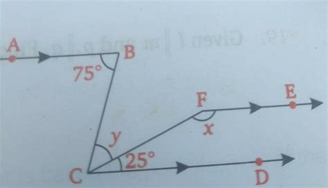 in the given figure ab parallel to cd parallel to ef find the angle x and y