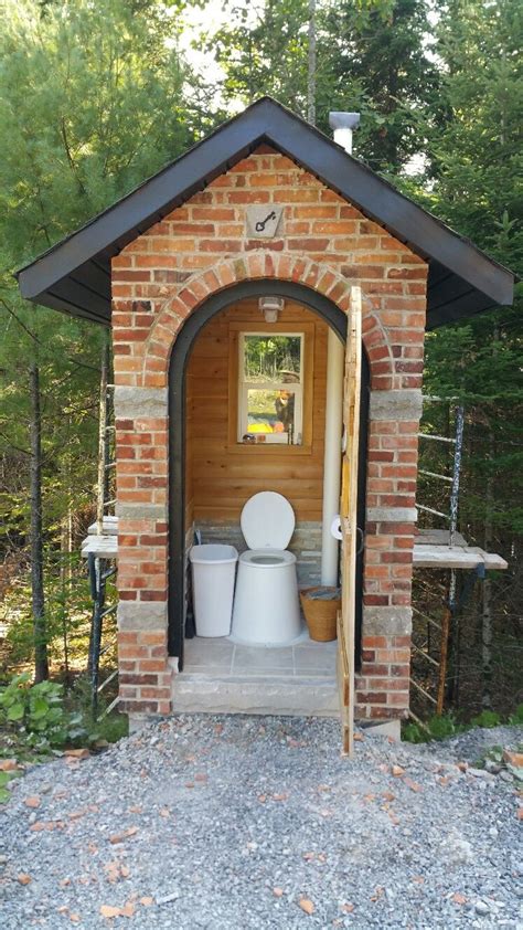 Pin By Woodchuck On Gorgeous Brick Outhouse Outdoor Toilet Outside