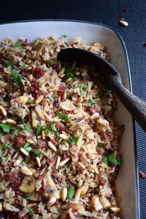 Wild Rice Pilaf With Cranberries And Pine Nuts Julia S Cuisine Nut