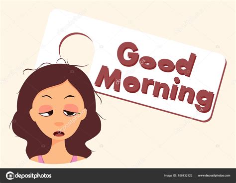 Good Morning Cartoon Characters Sleepy Cartoon Character Good Morning — Stock Vector