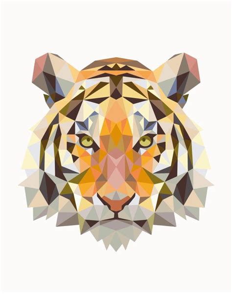 Geometric Tiger Vector Digital Download By Finngoodprints On Etsy