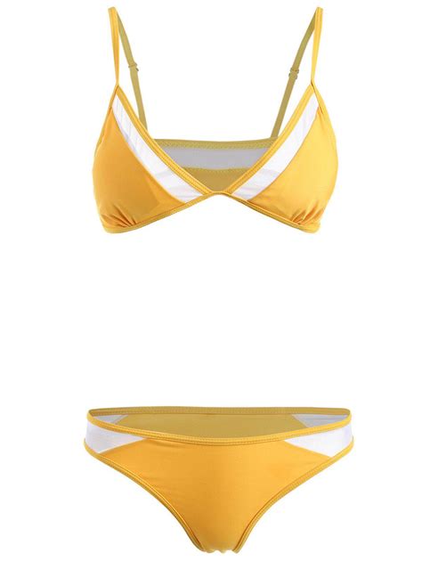 Orange S Spaghetti Strap Chic Criss Cross Womens Bikini Set