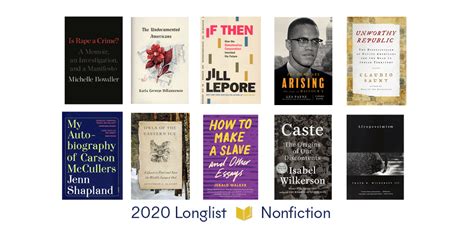 2020 National Book Awards Longlist For Nonfiction National Book