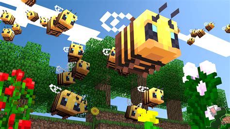 Minecraft Bee Background Minecraft Background With Bees Minecraft Background With Bees