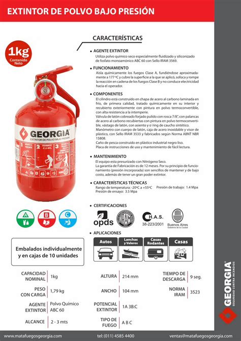 Pdf Extintor De Polvo Bajo PresiÓn · 1kg Peso Con Carga 179 Kg