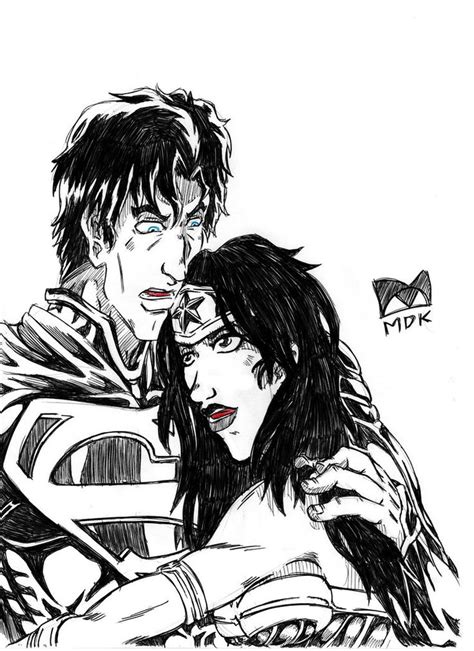 Superman And Wonder Woman Hugging By Mdkex On Deviantart Superman