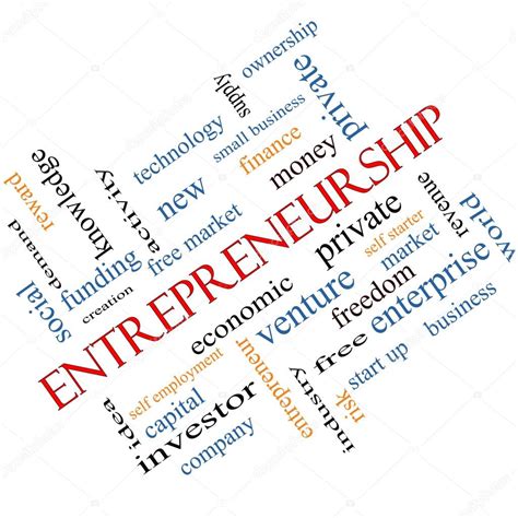 Entrepreneurship Word Cloud Concept Angled — Stock Photo © Mybaitshop