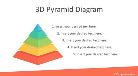 3d Stacked Pyramid Hierarchy Diagrams Ppt Template Ph