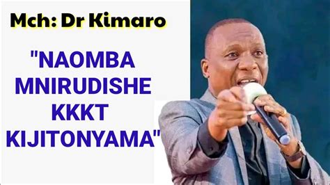 Mchungaji Dr Kimaro Kurudishwa Kkkt Kijitonyama Waumini Wa