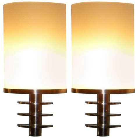 Art Deco Industrial French Sconces Corner Lights Two Pairs For Sale At