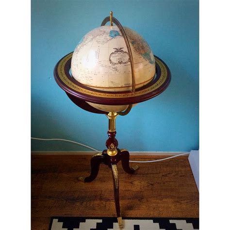 Royal Geographical Society Globe On Luxury Standard Late 20th Century