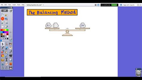 Solving Equations By Using The Balancing Method Youtube
