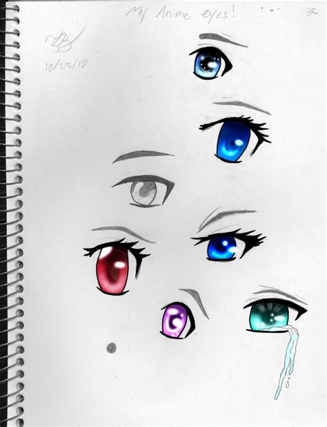 Anime Eyes Colored By Suckyartrist00 On Deviantart