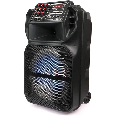 Ridgeway 12 Rechargeable Bluetooth Party Dj Speaker Multi Lights 3600m