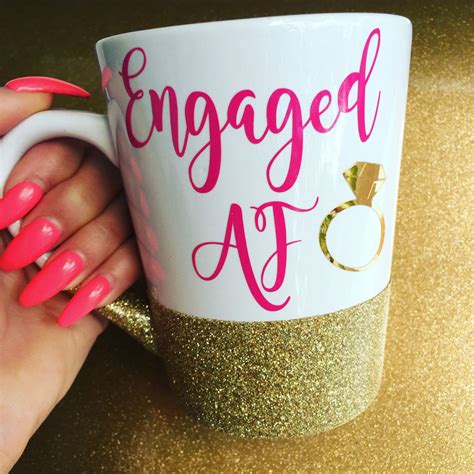Engagement gifts need not be lavish, unless you want them to be. Engaged AF - Engagemnt Gift - Best Friend Gifts ...