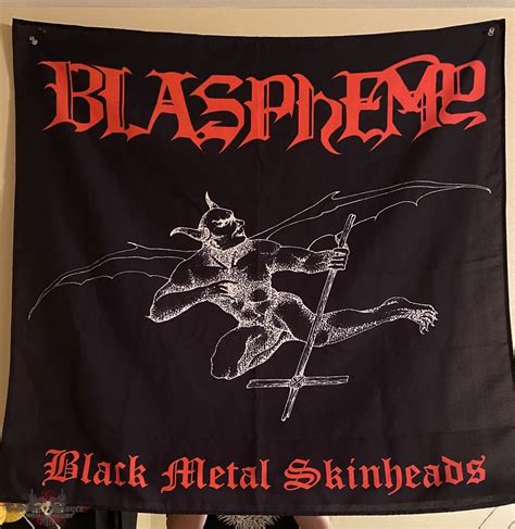 Blasphemy ‘black Metal Skinheads Flag Tshirtslayer Tshirt And