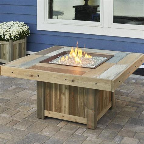 The Outdoor Greatroom Company Vintage 48 Inch Square Propane Gas Fire
