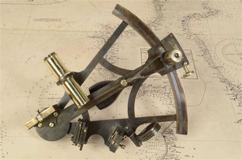 19th century antique brass sextant signed j c krohn bergen maritime