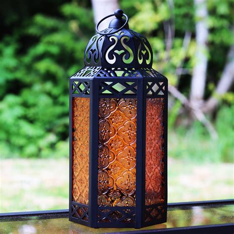 newest and best here vela lanterns moroccan style candle lantern set of 4 clear glass mini