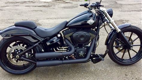 Harley Davidson Fxsb Softail Breakout Black Custom Youtube