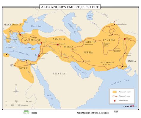 114 Alexanders Empire 323 Bce The Map Shop
