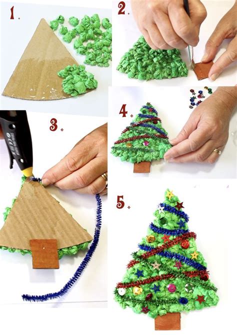 Tissue Paper Christmas Tree Christmas Tree Crafts Paper Christmas