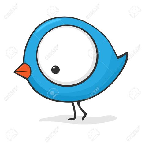 10081145 Cute And Funny Cartoon Bird With Huge Eyes Stock Photo