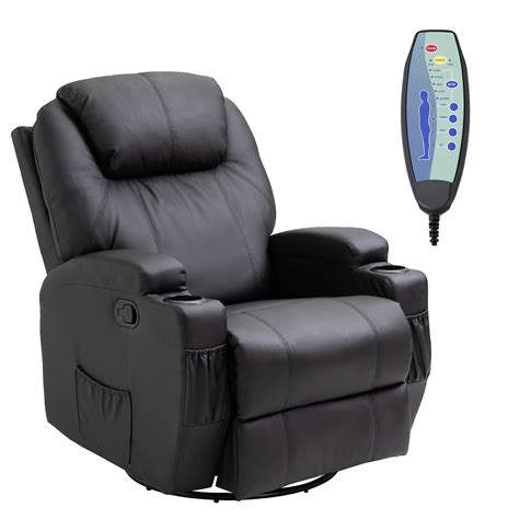 A zero gravity massage chair is made to give you comfort, reactivate your entire body, relieve soreness and increase blood circulation. HOMCOM Faux Leather Electric 8-Point Vibration Massage ...