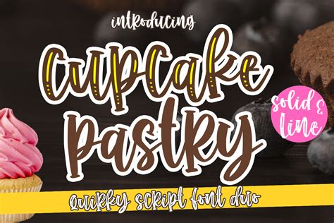 Cupcake Pastry Font By Abodaniel · Creative Fabrica Casual Script