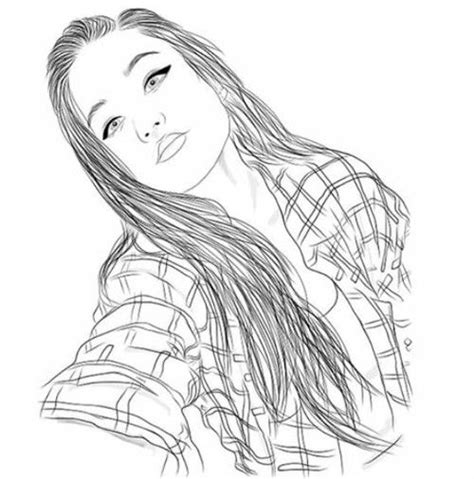 Grafika Girl Outline And Draw Outlines Pinterest Dibujo Chicas Hipsters Y Fondos De Iphone