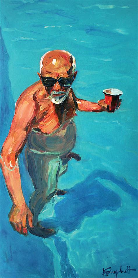 Oldman With A Drink Painting By Alexei Biryukoff
