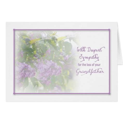Deepest Sympathy Loss Of Grandfather Card Zazzle