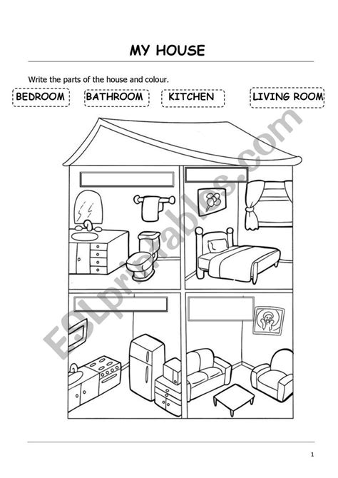 Parts Of House Worksheet