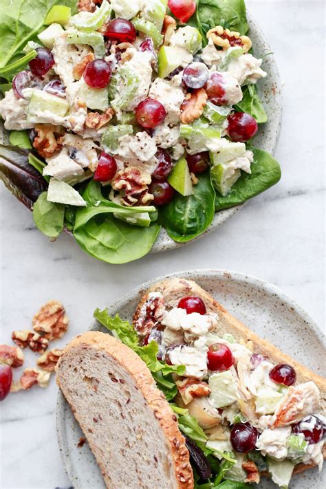 Unreal Healthy Chicken Waldorf Salad Recipe Nutrition In The Kitch