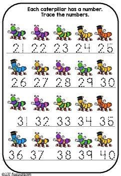 Numbers 21-40:Numbers To 40 Worksheets | Numbers kindergarten, Counting