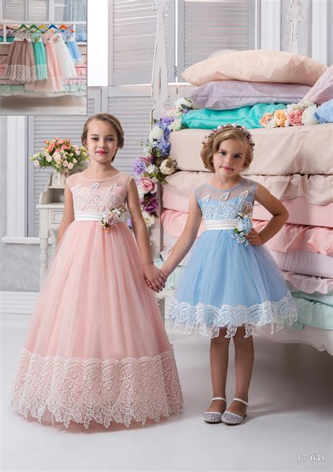 Нарядное детское платье Платья Платья с цветами для девочек Детские платья