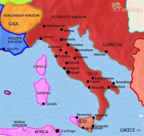 Map Of Italy At 500bc Timemaps Italy History World History Ancient