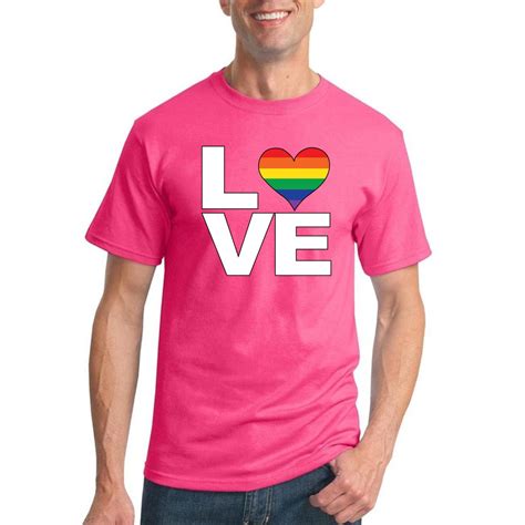 Love Rainbow Gay LGBT Lesbian Pride Month Parade Support Mens LGBT