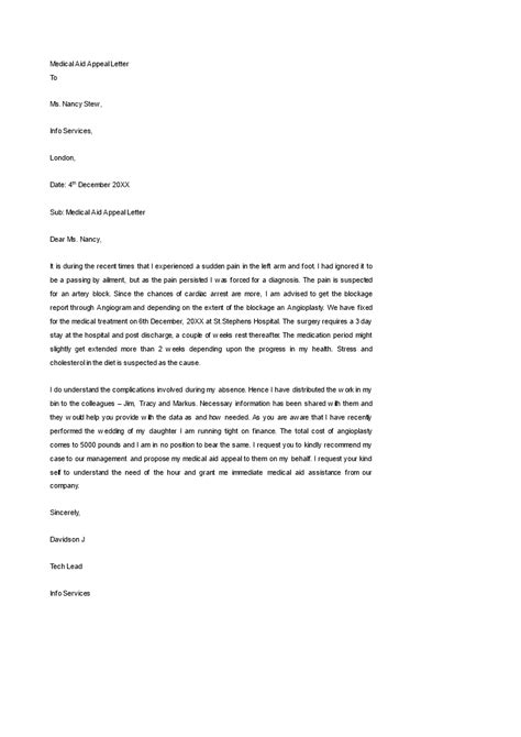 Medical Aid Appeal Letter How To Create A Medical Aid Appeal Letter