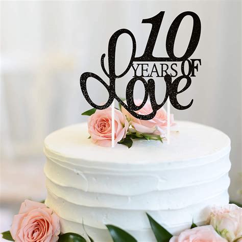 Tenth 10 Years Old 10th Birthday Acrylic Cake Topper Cake Toppers