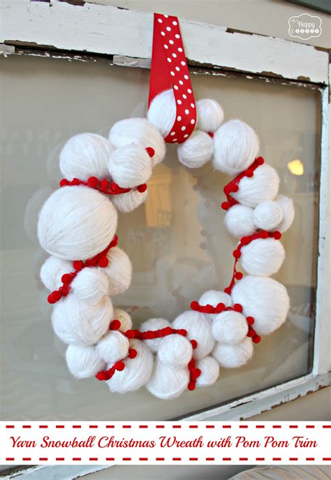 Yarn Snowball Christmas Wreath And Nine Other Awesome Wreath Ideas