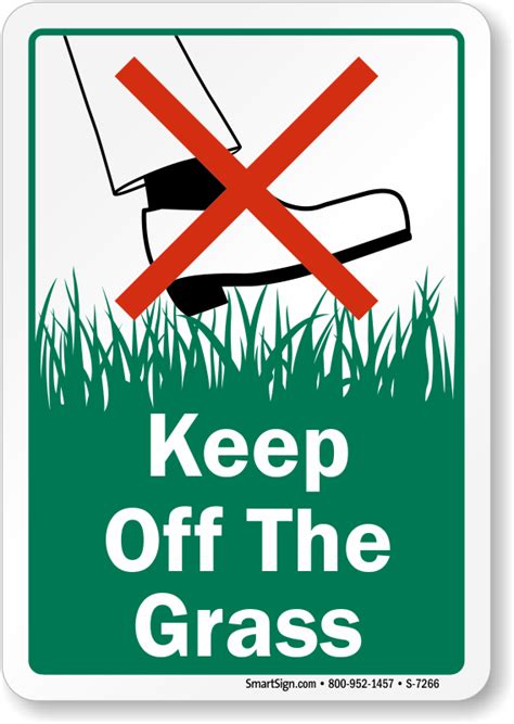 Keep Off The Grass Sign Sku S 7266