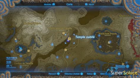 Temple Du Temps Zelda Breath Of The Wild Carte Le Carte