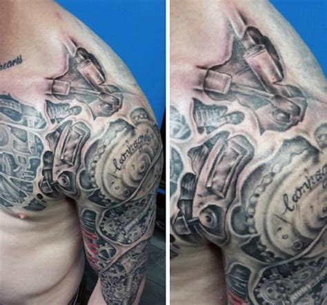 50 Mechanic Tattoos For Men Masculine Robotic Overhauls